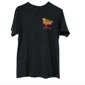 2015 In-N-Out Burger grey cotton branded graphic T-shirt beach scene back SP